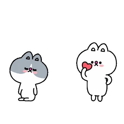 Cat Throwing Heart To Another Cat Sticker