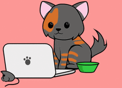 Cat Typing On Laptop GIF