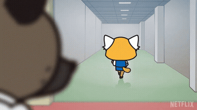 Cat Walking Down Hallway With Netflix Logo GIF