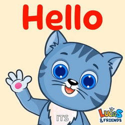 Cat Waving Lucas And Friends GIF