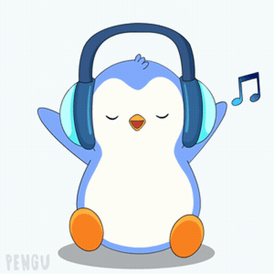 Cat Wearing Headphones With Mouth Open Eyes Closed GIF