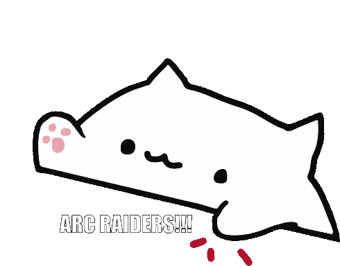 Cat With Arc Raiders Text Sticker