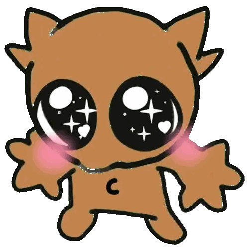 Cat With Big Eyes And Letter C On Chest Sticker