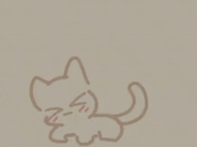 Cat With Big Eyes And Long Tail GIF