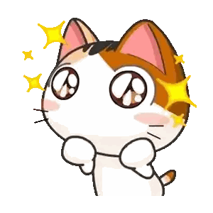 Cat With Big Eyes And Yellow Stars Sticker