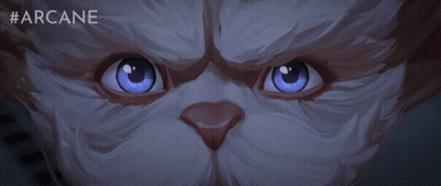 Cat With Blue Eyes Saying Arcane GIF