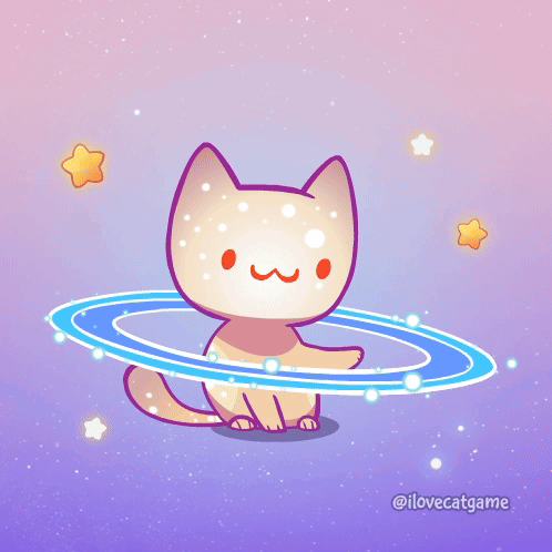 Cat With Blue Ring And Hashtag Ilovecatgame GIF