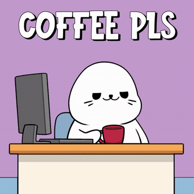 Cat With Coffee On Head Coffee Pls GIF