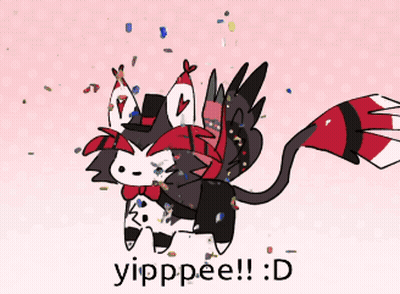 Cat With Confetti Yippee GIF