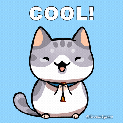 Cat With Cool Written Above GIF