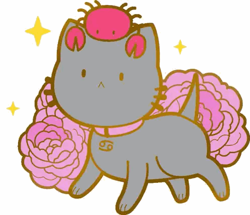 Cat With Crab On Head And Number 9 On Chest Sticker