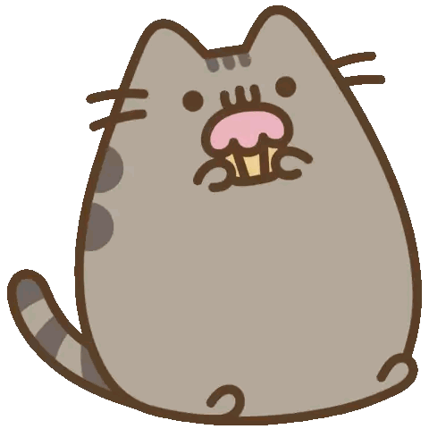 Cat With Cupcake On Face Sticker