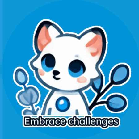 Cat With Embrace Challenges Text GIF