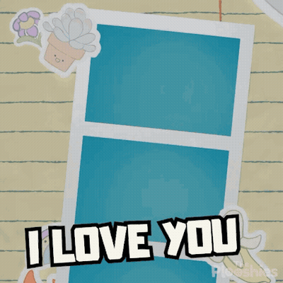 Cat With Flower Saying I Love You GIF