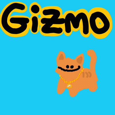 Cat With Gold Chain Saying Gizmo GIF