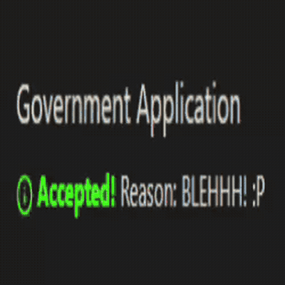 Cat With Government Application Accepted in Green