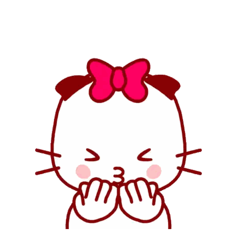Cat With Heart Face Surrounded By Hearts Sticker