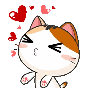 Cat With Heart Nose GIF