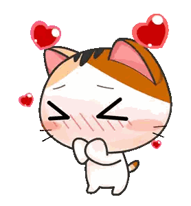 Cat With Heart-Shaped Ears And Hearts Sticker