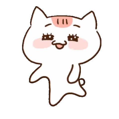 Cat With Hearts Around Head Sticker