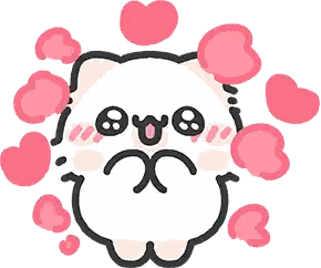 Cat With Hearts Sticker