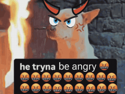 Cat With Horns He Tryna Be Angry GIF