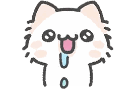Cat With Open Mouth And Tear Sticker