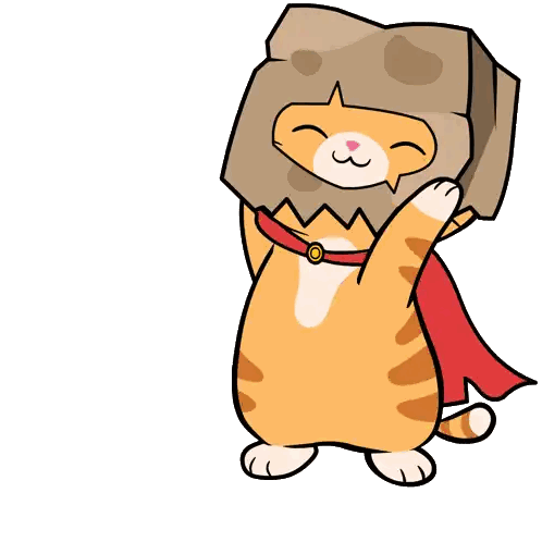 Cat With Paper Bag On Head Sticker