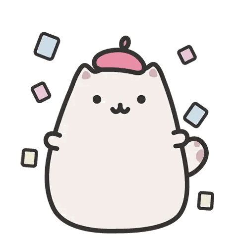 Cat With Pink Hat Sticker