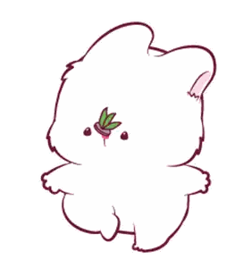 Cat With Plant On Nose Sticker
