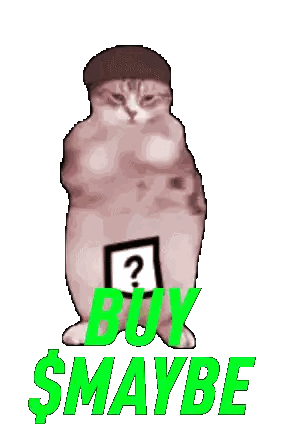 Cat With Question Mark And Buy Maybe Sticker