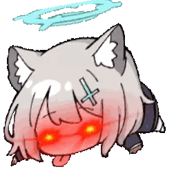 Cat With Red Eyes And Cross On Forehead Sticker