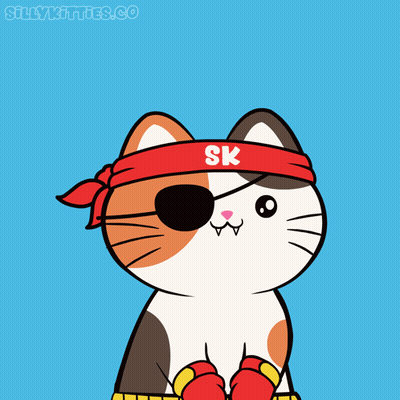 Cat With SK Bandana GIF
