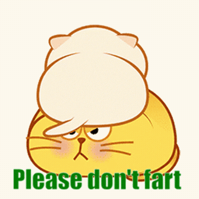 Cat With Speech Bubble Saying Please Don't Fart GIF