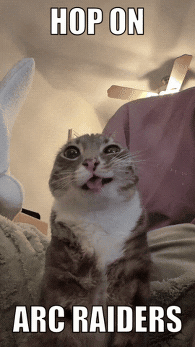 Cat With Tongue Out Hop On Arc Raiders GIF