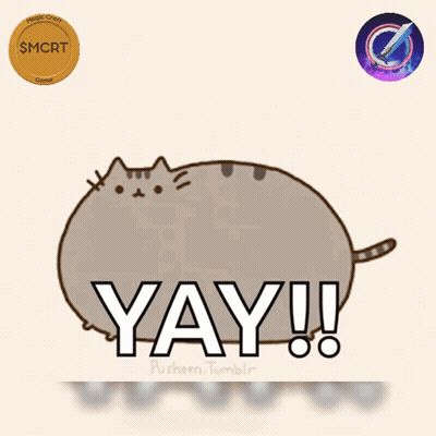 Cat With Yay Text GIF