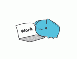 Cat Work Head Bang GIF
