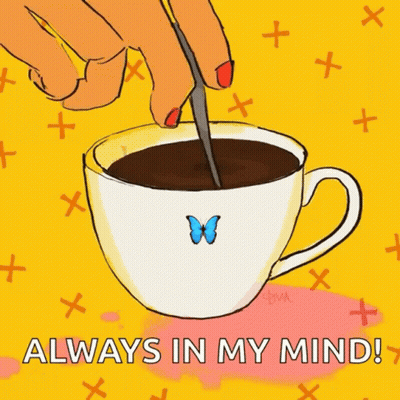 Cat Wrapped In Blanket Next To Coffee And Leaves GIF