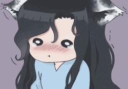Catgirl Shed Tears Anime GIF