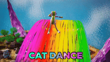 Catjam Funny Cat Rainbow Dancing GIF