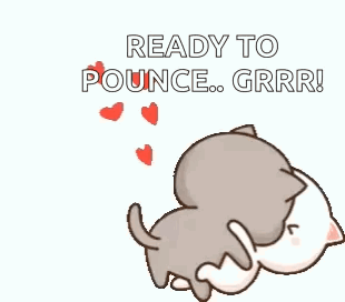 Cats Holding Hands Ready To Pounce GIF