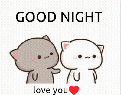 Cats Saying Good Night Love You GIF