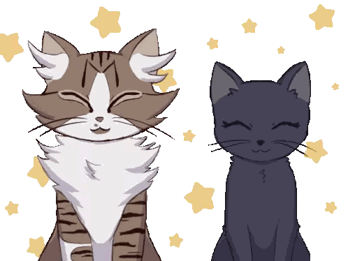 Cats Sitting Together Sticker