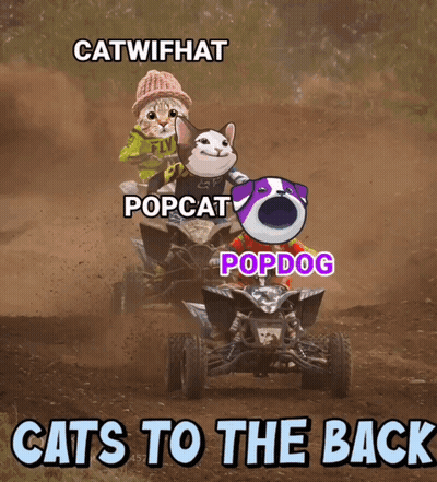 Cats to the Back Poster With Cats on ATVs