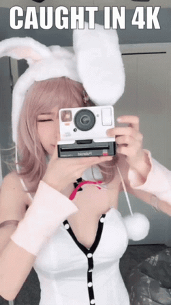 Caught In 4K American Cosplayer Emiru Taking Pictures GIF