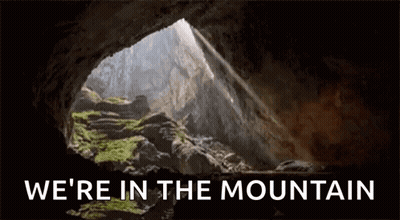 Cave Saying We're In The Mountain GIF