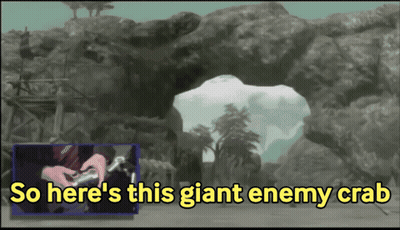 Cave With So Here's This Giant Enemy Crab GIF