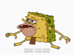 Caveman Spongebob Hodl GIF