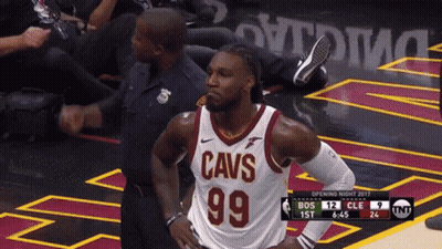 Cavs Basketball Player Standing GIF