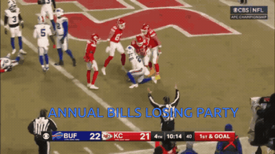 CBS NFL Broadcast Annual Bills Losing Party GIF